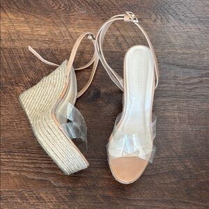 FN Tan Wedge Sandals Size 8.5